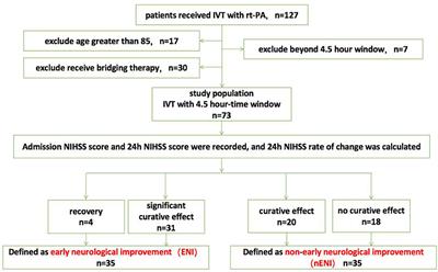 Analysis of influencing factors of early neurological improvement after intravenous rt-PA thrombolysis in acute anterior circulation ischemic stroke